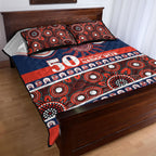 Roosters NAIDOC Week Quilt Bed Set Aboriginal Torres Strait Islanders Vibe