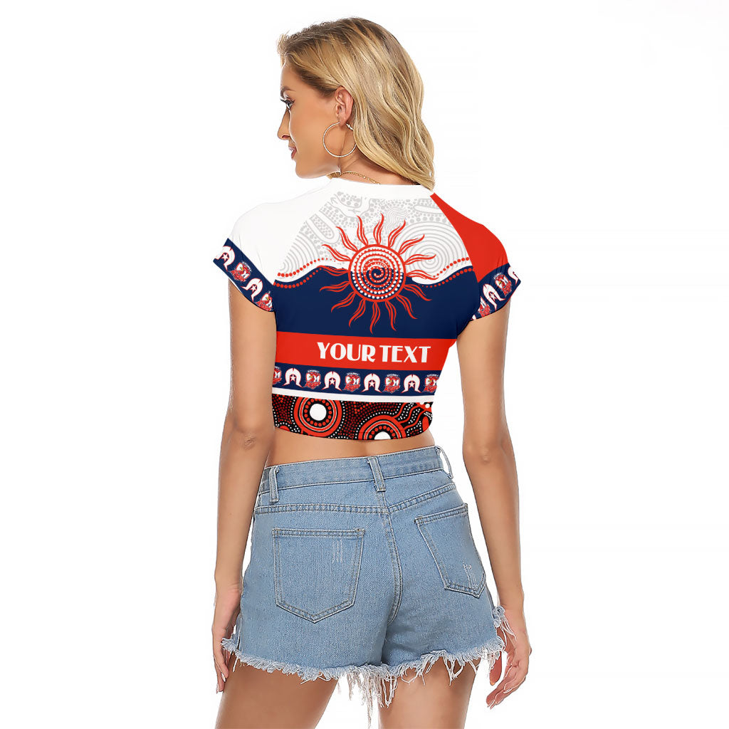 Roosters NAIDOC Week Personalised Raglan Cropped T Shirt Aboriginal Torres Strait Islanders Vibe