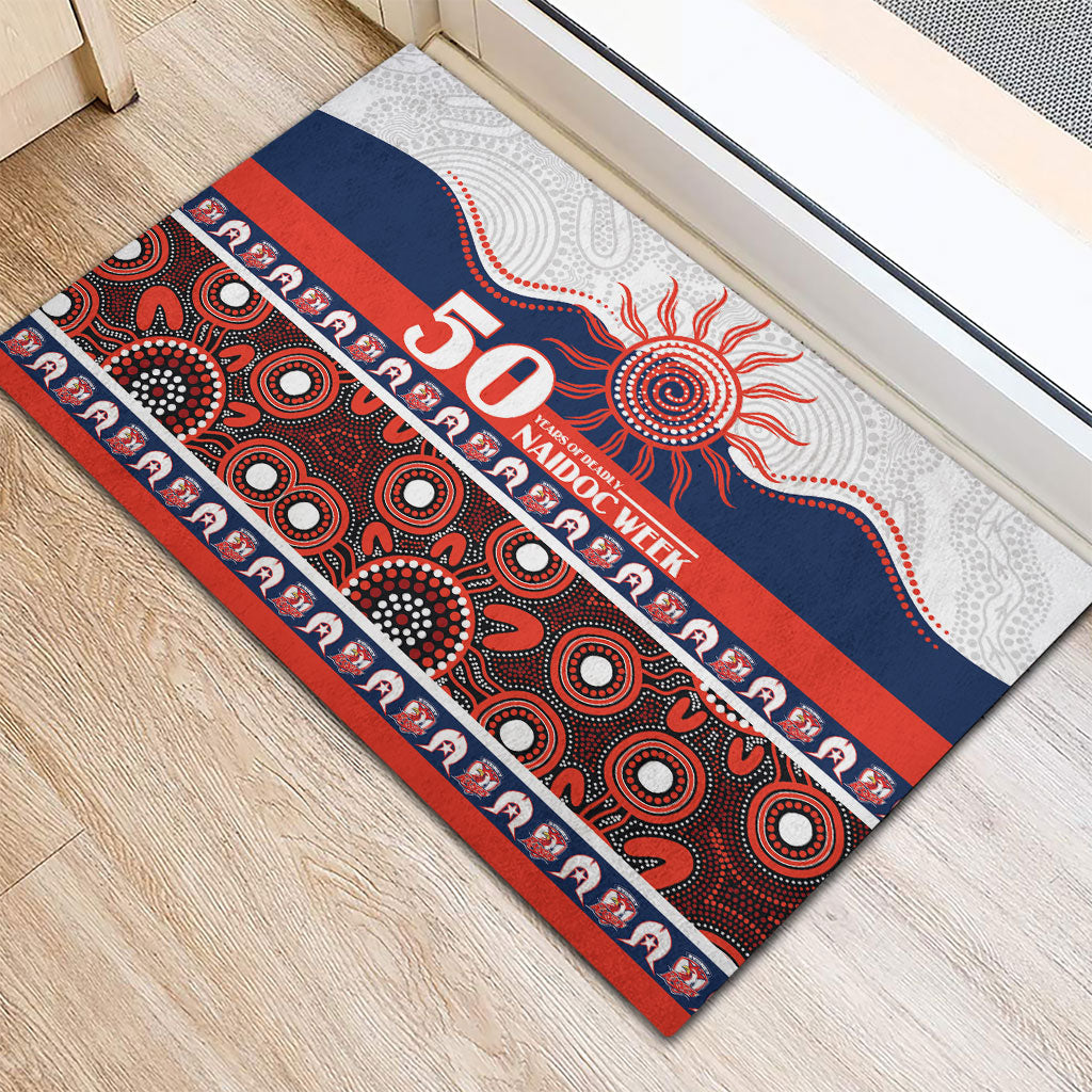 Roosters NAIDOC Week Rubber Doormat Aboriginal Torres Strait Islanders Vibe