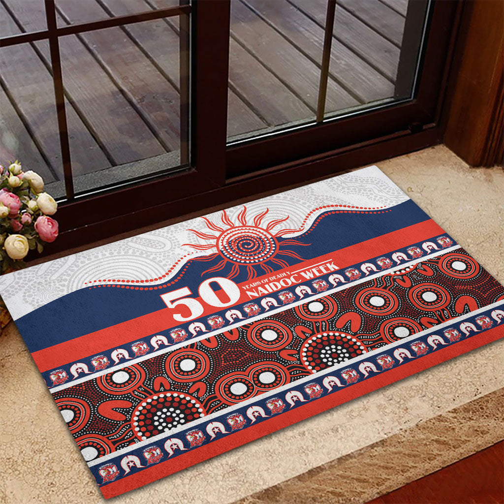 Roosters NAIDOC Week Rubber Doormat Aboriginal Torres Strait Islanders Vibe