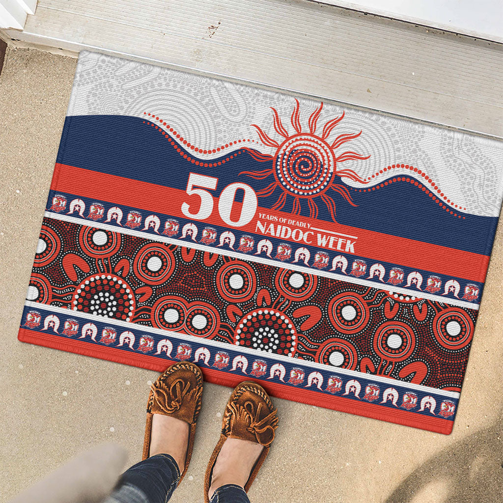 Roosters NAIDOC Week Rubber Doormat Aboriginal Torres Strait Islanders Vibe