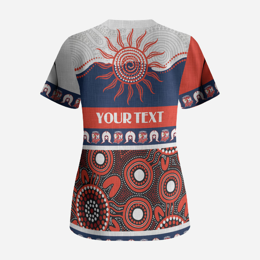 Roosters NAIDOC Week Personalised Scrub Top Aboriginal Torres Strait Islanders Vibe