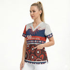 Roosters NAIDOC Week Personalised Scrub Top Aboriginal Torres Strait Islanders Vibe