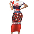 Roosters NAIDOC Week Personalised Short Sleeve Bodycon Dress Aboriginal Torres Strait Islanders Vibe