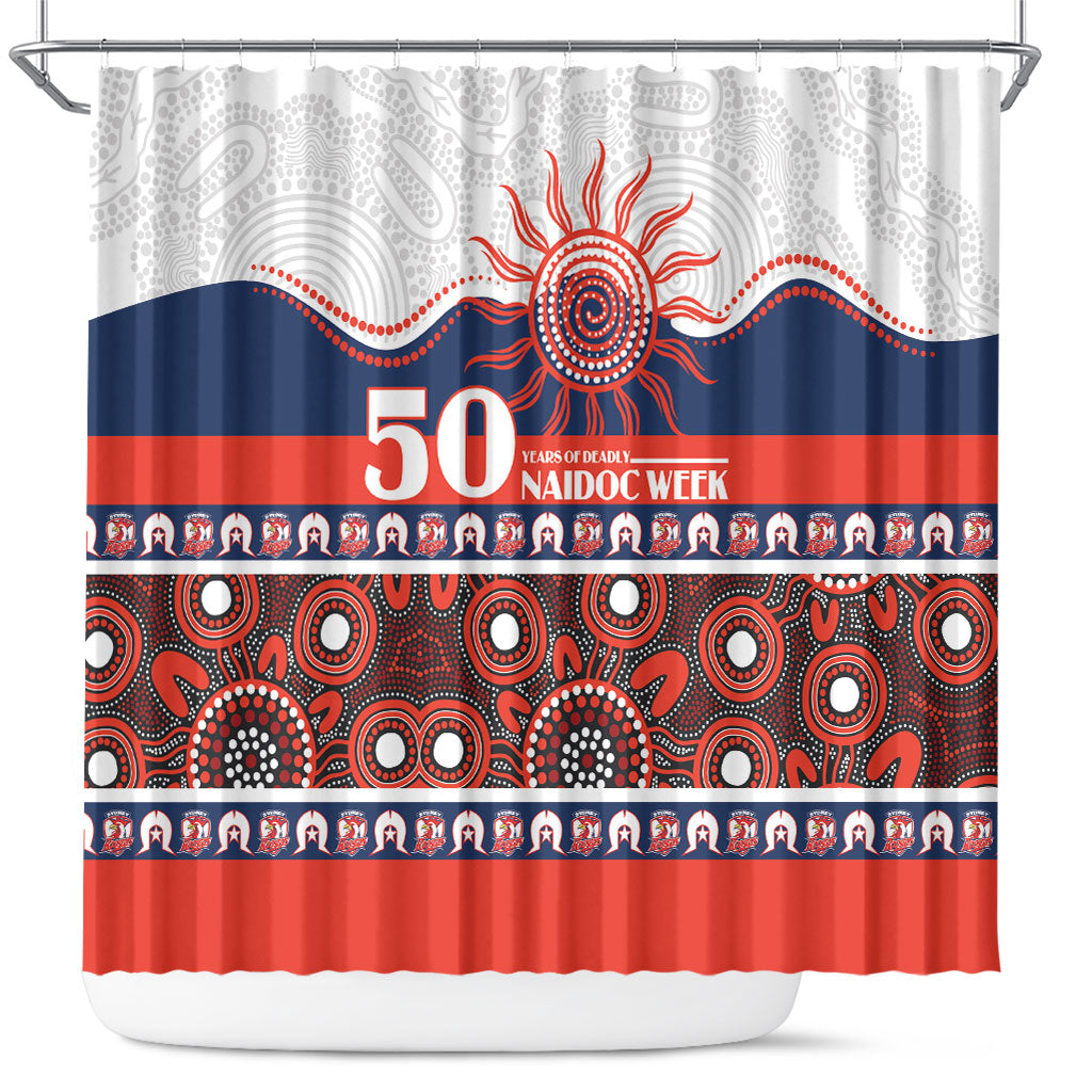 Roosters NAIDOC Week Shower Curtain Aboriginal Torres Strait Islanders Vibe