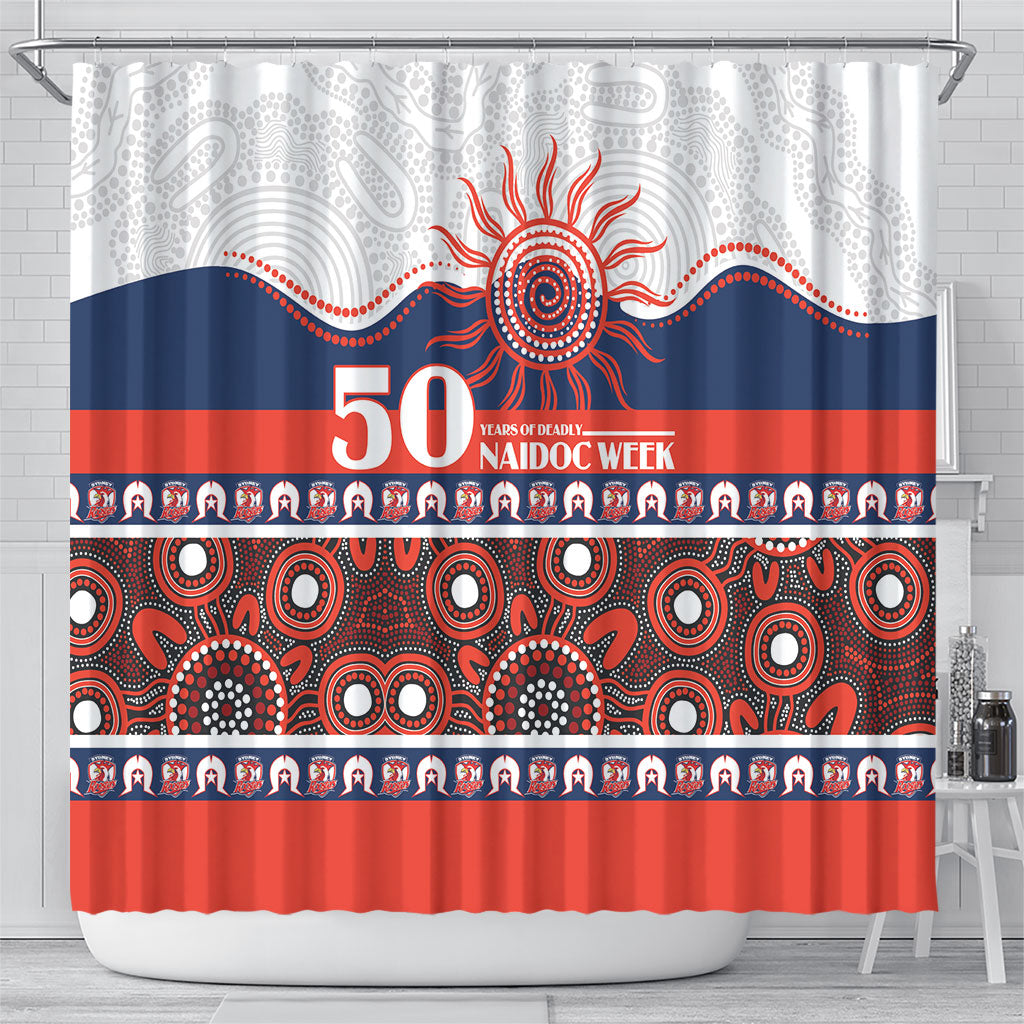 Roosters NAIDOC Week Shower Curtain Aboriginal Torres Strait Islanders Vibe