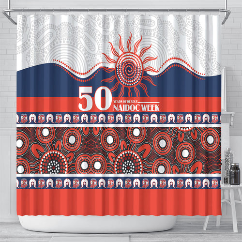 Roosters NAIDOC Week Shower Curtain Aboriginal Torres Strait Islanders Vibe