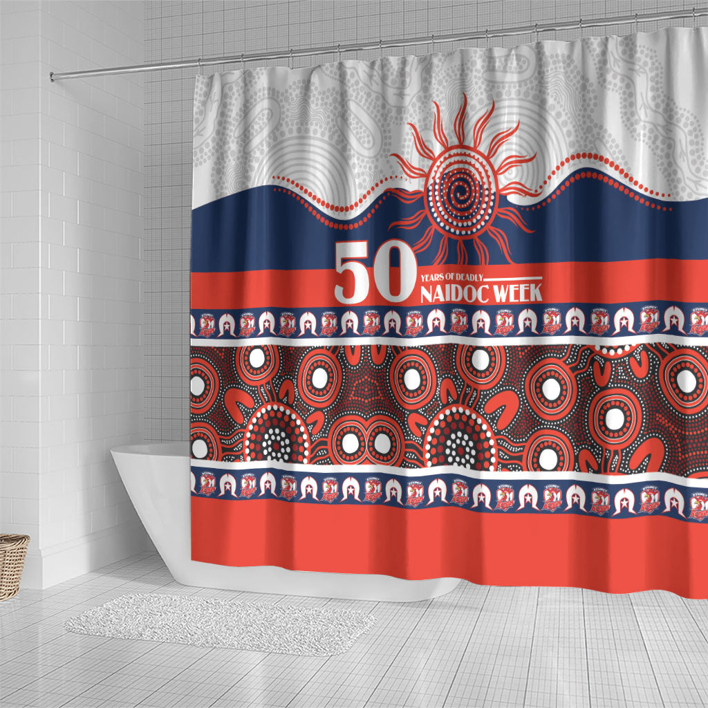 Roosters NAIDOC Week Shower Curtain Aboriginal Torres Strait Islanders Vibe
