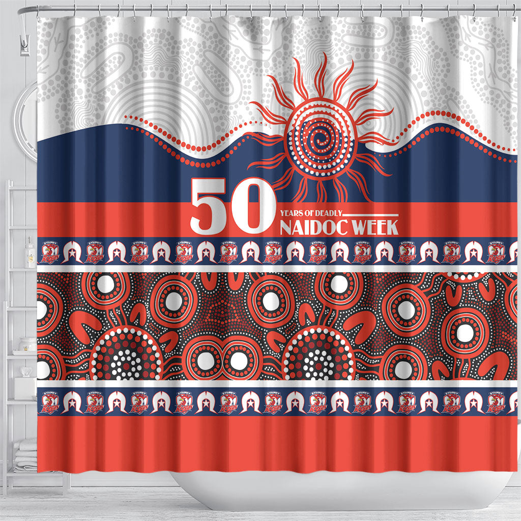 Roosters NAIDOC Week Shower Curtain Aboriginal Torres Strait Islanders Vibe