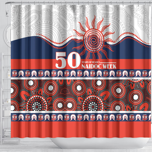 Roosters NAIDOC Week Shower Curtain Aboriginal Torres Strait Islanders Vibe