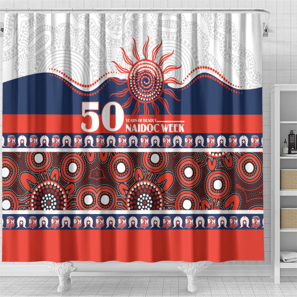 Roosters NAIDOC Week Shower Curtain Aboriginal Torres Strait Islanders Vibe