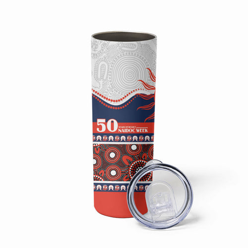 Roosters NAIDOC Week Personalised Skinny Tumbler Aboriginal Torres Strait Islanders Vibe