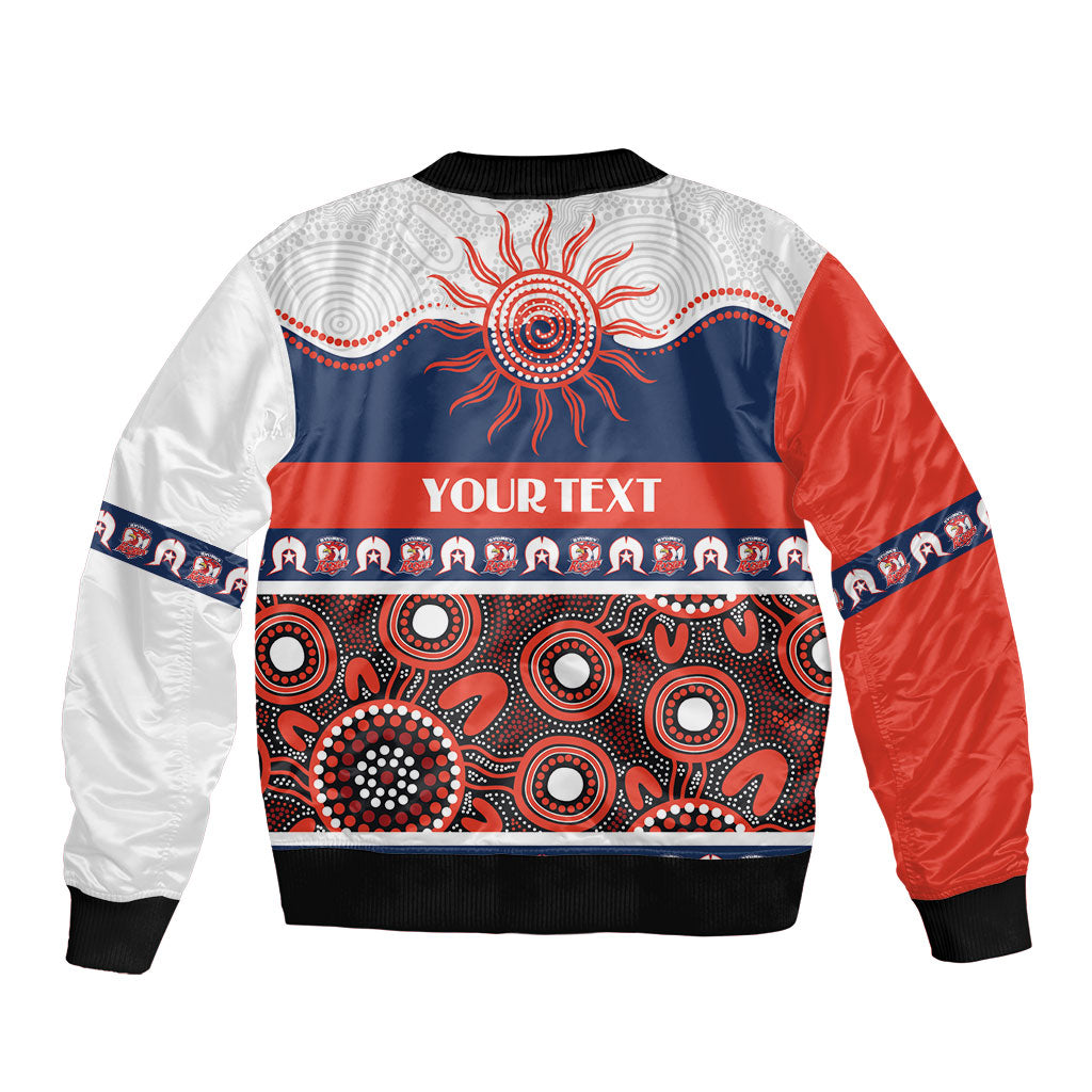 Roosters NAIDOC Week Personalised Sleeve Zip Bomber Jacket Aboriginal Torres Strait Islanders Vibe