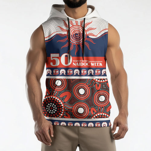 Roosters NAIDOC Week Personalised Sleeveless Hoodie Aboriginal Torres Strait Islanders Vibe