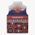 Roosters NAIDOC Week Personalised Sleeveless Puffer Jacket Aboriginal Torres Strait Islanders Vibe