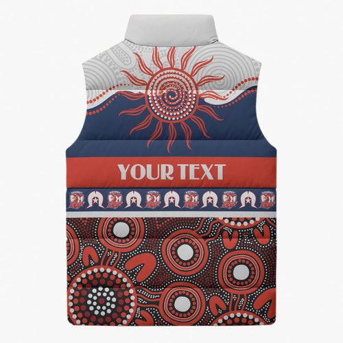 Roosters NAIDOC Week Personalised Sleeveless Puffer Jacket Aboriginal Torres Strait Islanders Vibe