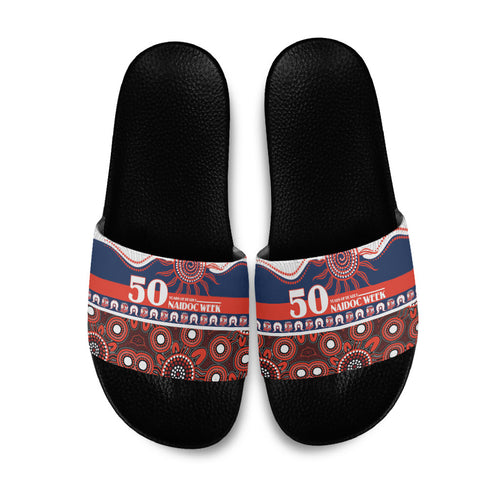 Roosters NAIDOC Week Slide Sandals Aboriginal Torres Strait Islanders Vibe