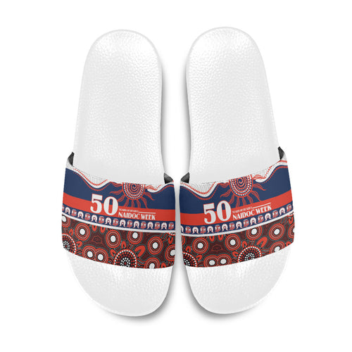 Roosters NAIDOC Week Slide Sandals Aboriginal Torres Strait Islanders Vibe
