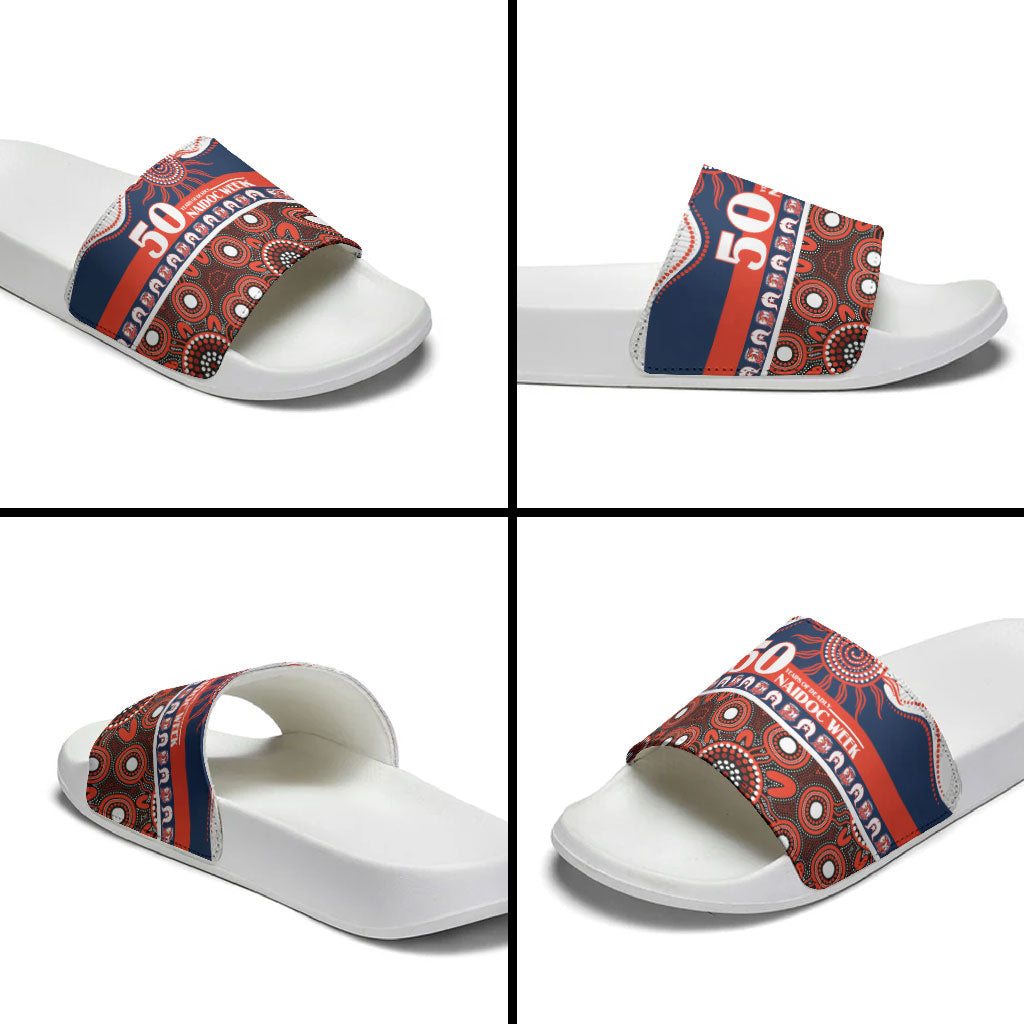 Roosters NAIDOC Week Slide Sandals Aboriginal Torres Strait Islanders Vibe