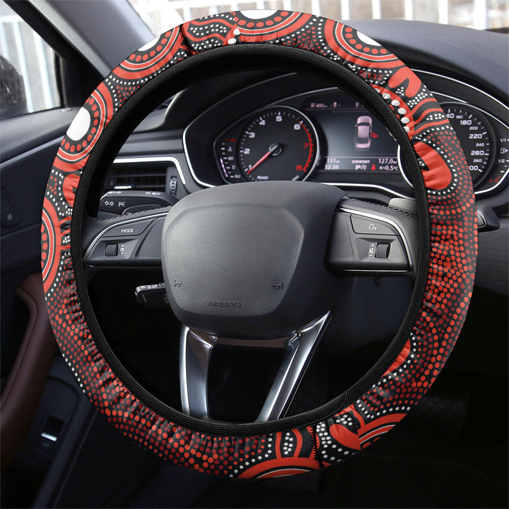 Roosters NAIDOC Week Steering Wheel Cover Aboriginal Torres Strait Islanders Vibe
