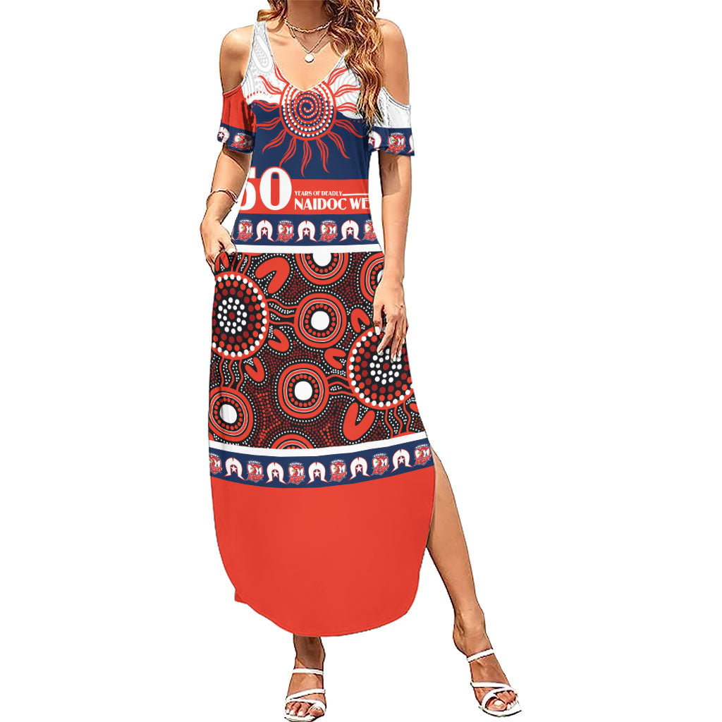 Roosters NAIDOC Week Personalised Summer Maxi Dress Aboriginal Torres Strait Islanders Vibe