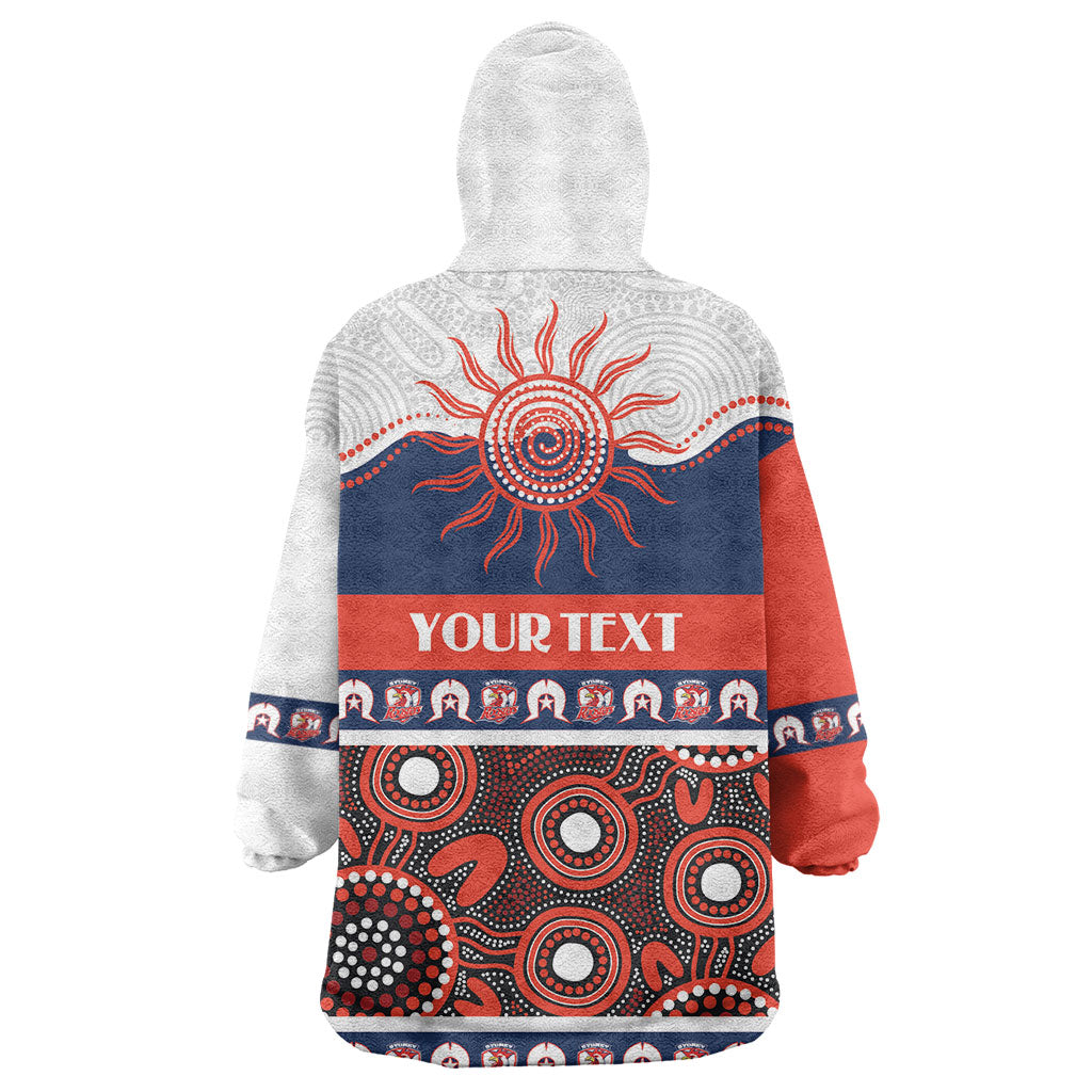 Roosters NAIDOC Week Personalised Wearable Blanket Hoodie Aboriginal Torres Strait Islanders Vibe
