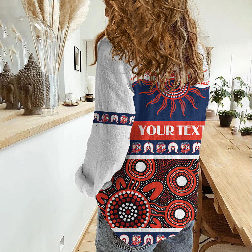 Roosters NAIDOC Week Personalised Women Casual Shirt Aboriginal Torres Strait Islanders Vibe