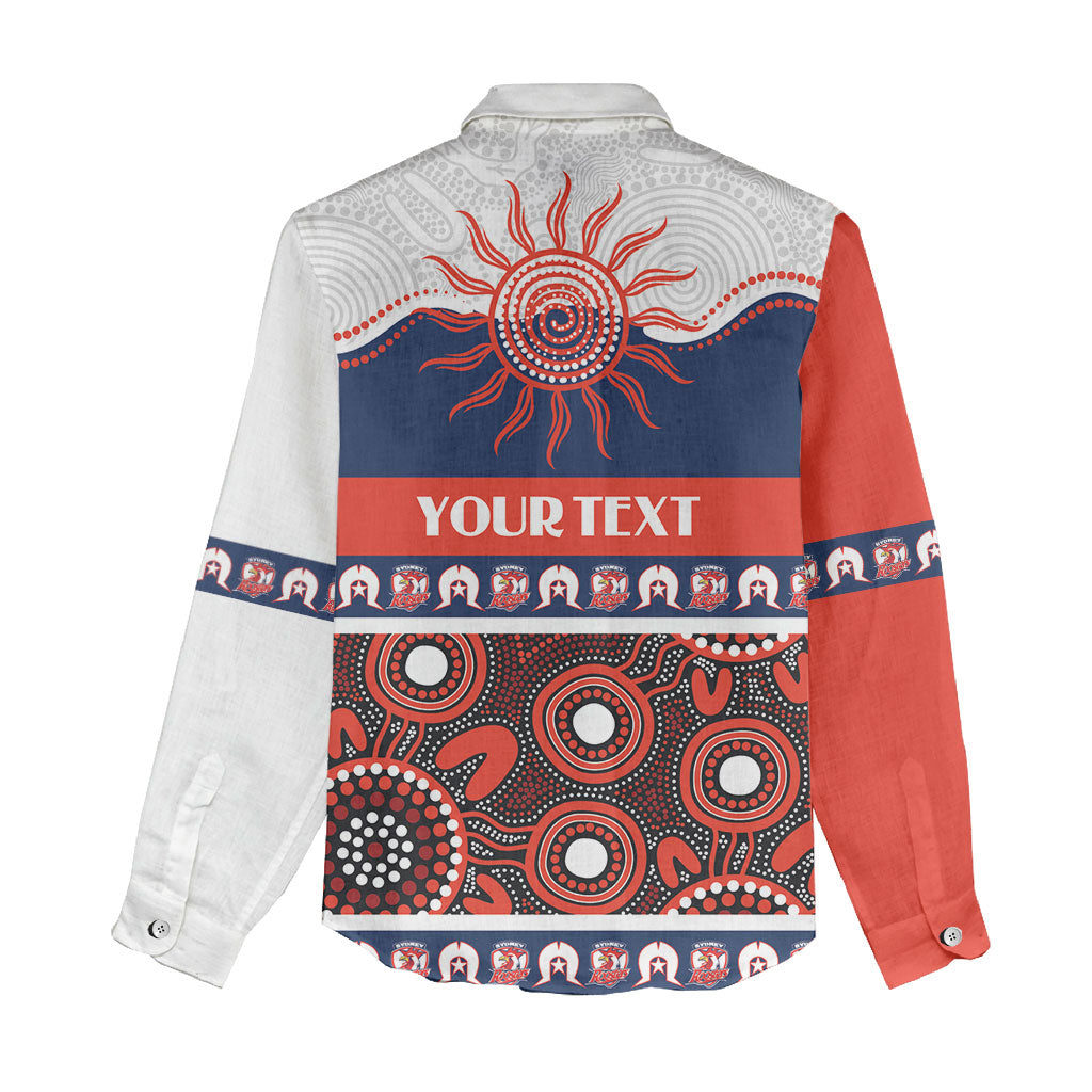 Roosters NAIDOC Week Personalised Women Casual Shirt Aboriginal Torres Strait Islanders Vibe