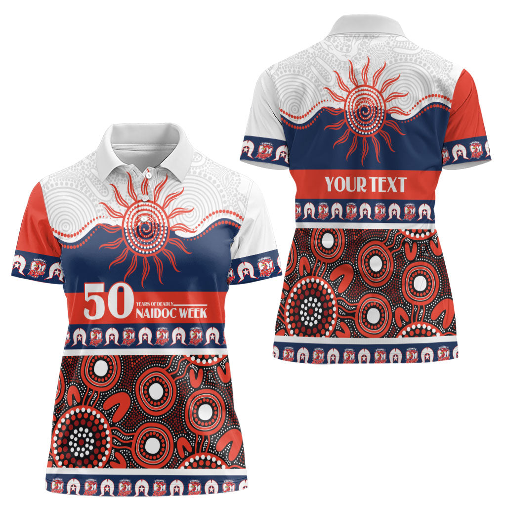 Roosters NAIDOC Week Personalised Women Polo Shirt Aboriginal Torres Strait Islanders Vibe