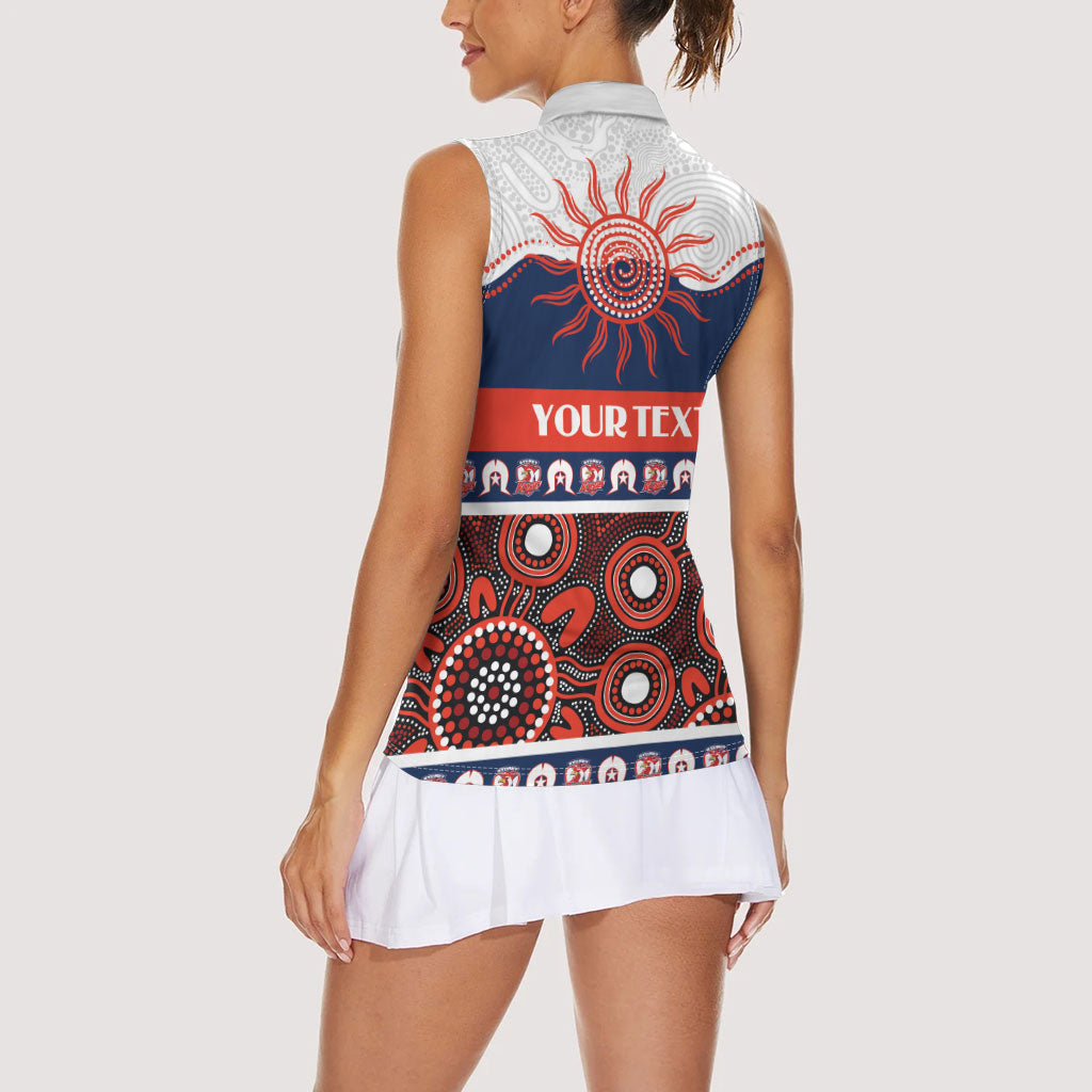 Roosters NAIDOC Week Personalised Women Sleeveless Polo Shirt Aboriginal Torres Strait Islanders Vibe