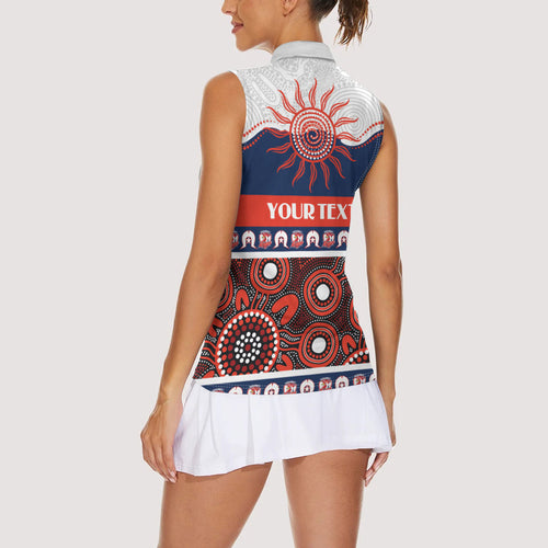 Roosters NAIDOC Week Personalised Women Sleeveless Polo Shirt Aboriginal Torres Strait Islanders Vibe