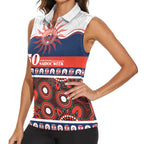 Roosters NAIDOC Week Personalised Women Sleeveless Polo Shirt Aboriginal Torres Strait Islanders Vibe