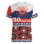 Roosters NAIDOC Week Personalised Women V-Neck T-Shirt Aboriginal Torres Strait Islanders Vibe