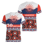 Roosters NAIDOC Week Personalised Women V-Neck T-Shirt Aboriginal Torres Strait Islanders Vibe