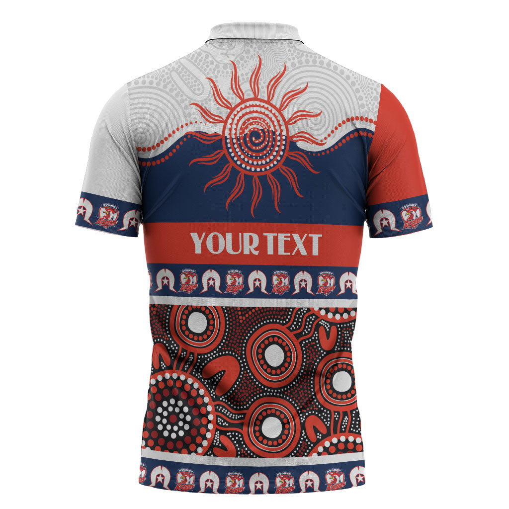 Roosters NAIDOC Week Personalised Zipper Polo Shirt Aboriginal Torres Strait Islanders Vibe