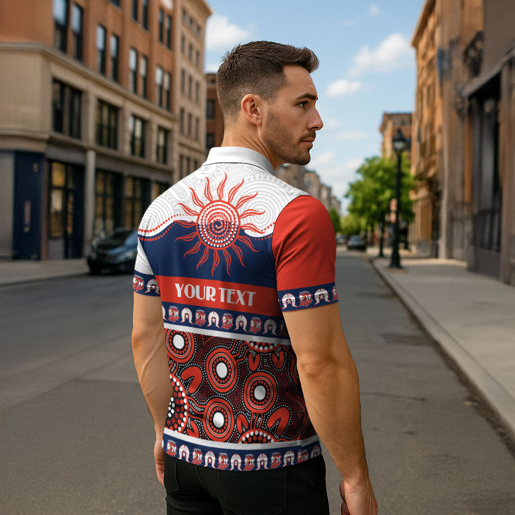 Roosters NAIDOC Week Personalised Zipper Polo Shirt Aboriginal Torres Strait Islanders Vibe