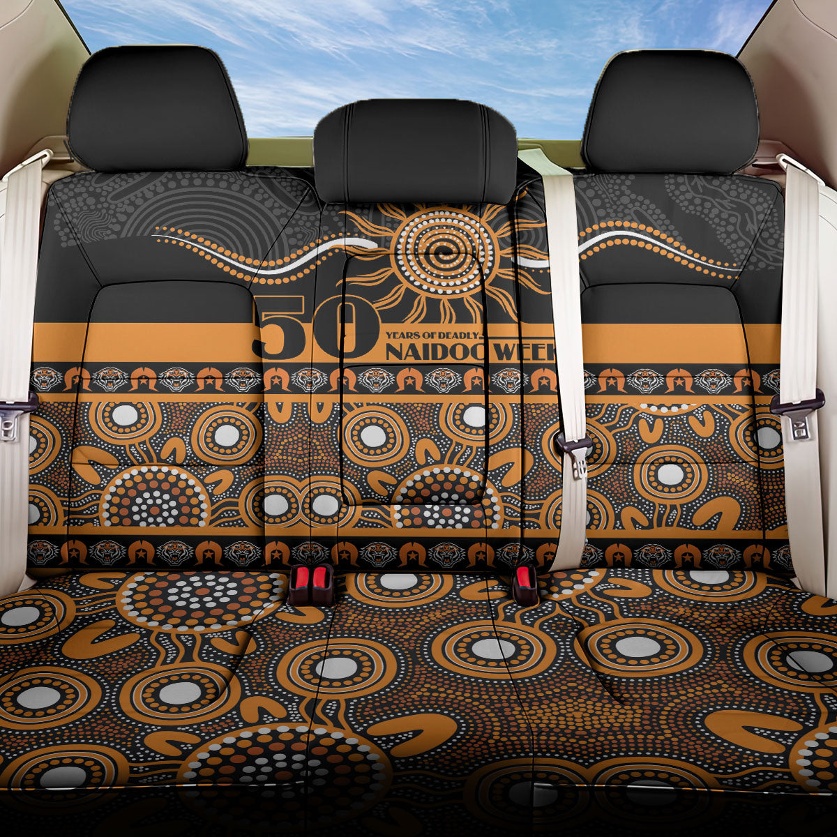 Tigers NAIDOC Week Back Car Seat Cover Aboriginal Torres Strait Islanders Vibe