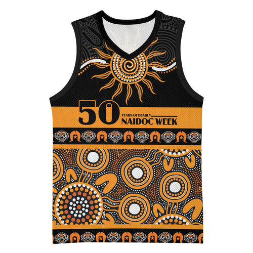 Tigers NAIDOC Week Personalised Basketball Jersey Aboriginal Torres Strait Islanders Vibe