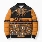Tigers NAIDOC Week Personalised Bomber Puffer Jacket Aboriginal Torres Strait Islanders Vibe