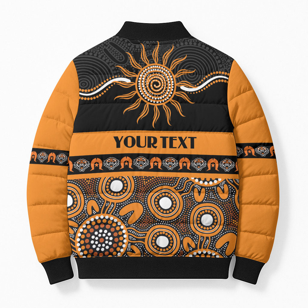 Tigers NAIDOC Week Personalised Bomber Puffer Jacket Aboriginal Torres Strait Islanders Vibe