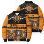 Tigers NAIDOC Week Personalised Bomber Puffer Jacket Aboriginal Torres Strait Islanders Vibe