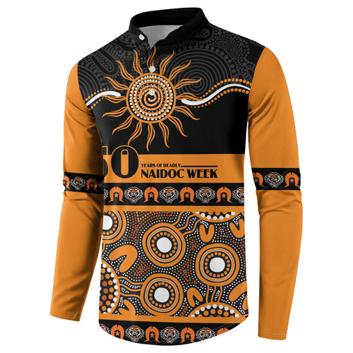 Tigers NAIDOC Week Personalised Button Sweatshirt Aboriginal Torres Strait Islanders Vibe