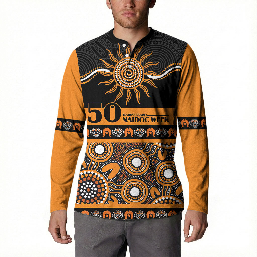 Tigers NAIDOC Week Personalised Button Sweatshirt Aboriginal Torres Strait Islanders Vibe