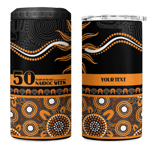 Tigers NAIDOC Week Personalised 4 in 1 Can Cooler Tumbler Aboriginal Torres Strait Islanders Vibe