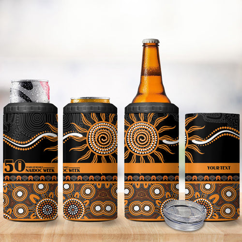 Tigers NAIDOC Week Personalised 4 in 1 Can Cooler Tumbler Aboriginal Torres Strait Islanders Vibe