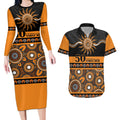 Tigers NAIDOC Week Personalised Couples Matching Long Sleeve Bodycon Dress and Hawaiian Shirt Aboriginal Torres Strait Islanders Vibe