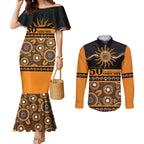 Tigers NAIDOC Week Personalised Couples Matching Mermaid Dress and Long Sleeve Button Shirt Aboriginal Torres Strait Islanders Vibe