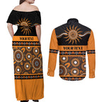 Tigers NAIDOC Week Personalised Couples Matching Off Shoulder Maxi Dress and Long Sleeve Button Shirt Aboriginal Torres Strait Islanders Vibe