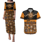 Tigers NAIDOC Week Personalised Couples Matching Puletasi and Hawaiian Shirt Aboriginal Torres Strait Islanders Vibe
