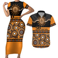 Tigers NAIDOC Week Personalised Couples Matching Short Sleeve Bodycon Dress and Hawaiian Shirt Aboriginal Torres Strait Islanders Vibe